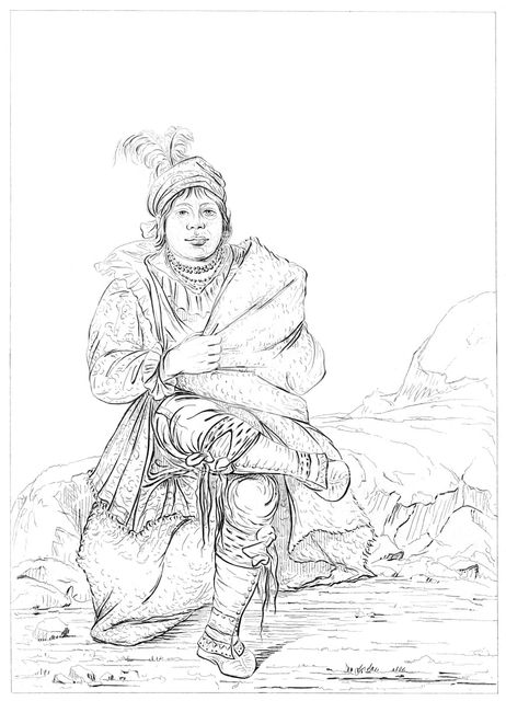 Native American, North Western Frontier, 1841.Artist: Myers and Co
