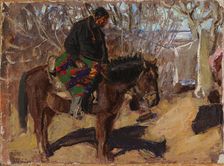 Native American on Horseback, 1925. Creator: Akseli Gallen-Kallela