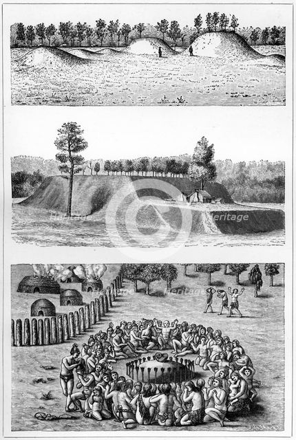 Native American archaeological sites, USA, 1901. Artist: Unknown