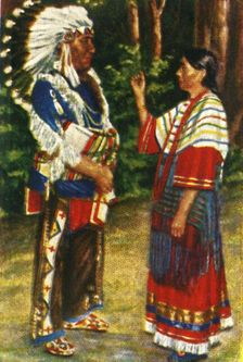 Native American couple, c1928. Creator: Unknown