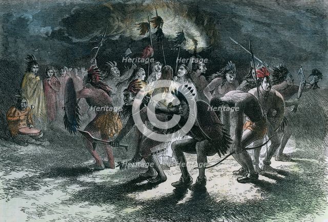 Native American scalp dance, c1875. Artist: Unknown