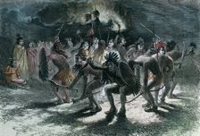 Native American scalp dance, c1875