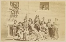 Native American school group, about 1870-1879. Creator: Unknown