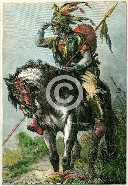Native American scout, c1870. Artist: Unknown
