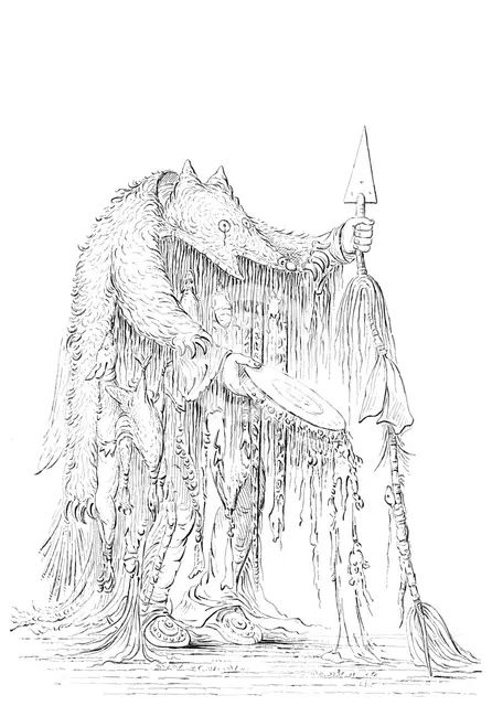 Native American shaman, 1841.Artist: Myers and Co