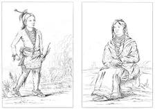 Native Americans, North Western Frontier, 1841.Artist: Myers and Co