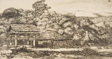 Native Barns and Huts at Akaroa, Banks Peninsula, 1845, 1860. Creator: Charles Meryon