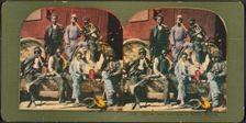 Native cane grinders in sunny Florida, ca.1850 - 1930. Creator: Unknown