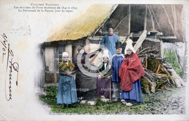'Native Costume of Pont Audemer, Normandy', 1902. Artist: Unknown