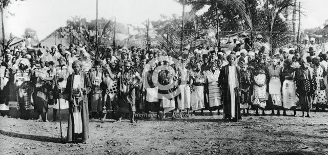 Native dancers in Mombasa, 1924-1925, (1937). Artist: Unknown