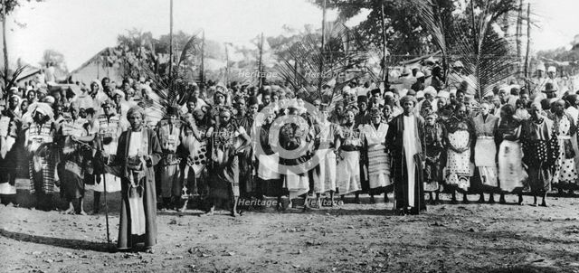 Native dancers in Mombasa, 1924-1925, (1937). Artist: Unknown