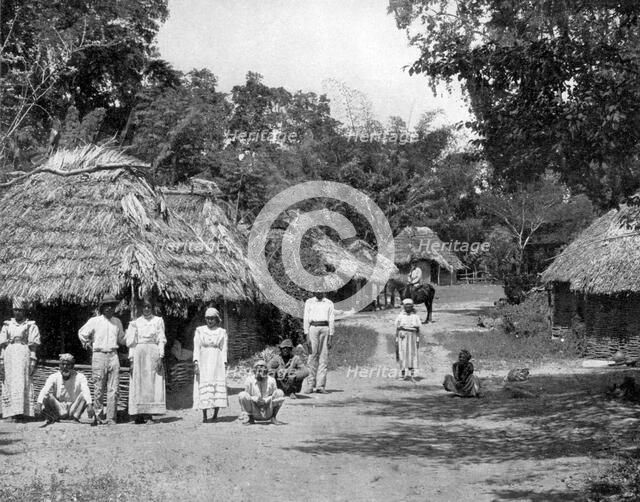 'Native huts', Jamaica, c1905.Artist: Adolphe Duperly & Son