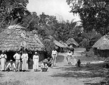 Native huts Jamaica, c1905.Artist: Adolphe Duperly & Son