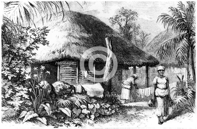 Native habitation, Santo Domingo, 1873. Artist: Unknown