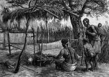 Native loom at Manganya, East Central Africa, 1881. Creator: Unknown