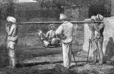 Native travelling in India, 1872. Creator: Charles Roberts