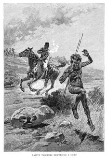 Native Troopers Dispersing A Camp Australia, 1886.Artist: Frank P Mahony