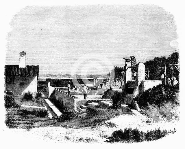 'Natives Working on a Factory near Allahabad', c1891. Creator: James Grant.