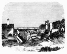 Natives Working on a Factory near Allahabad c1891. Creator: James Grant