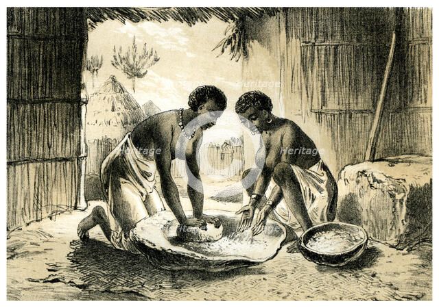 'Natives Making Pombe', 1883. Artist: Unknown