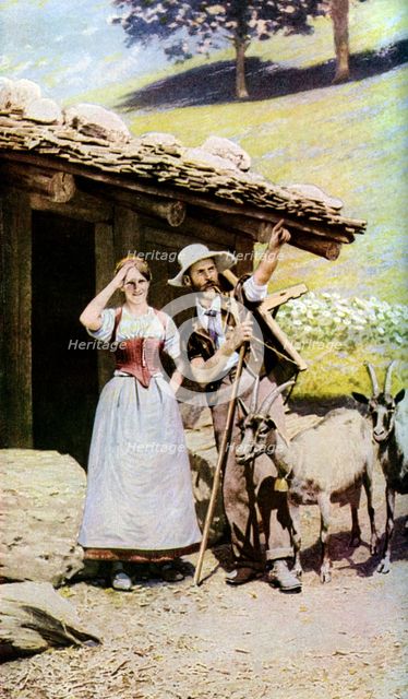Natives of the Canton of Bern, Switzerland, c1924. Artist: Unknown