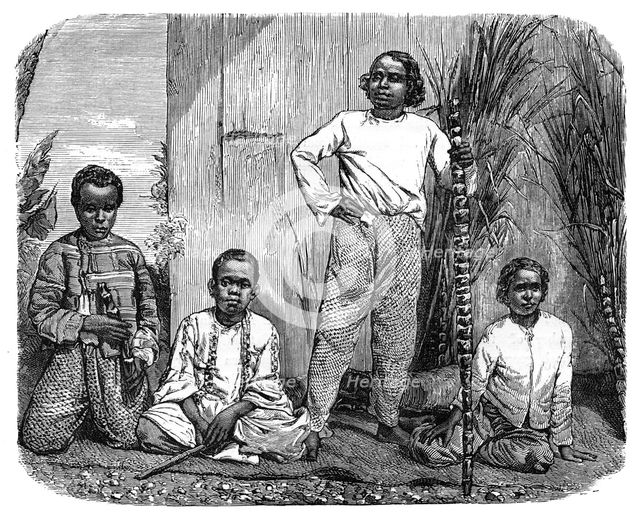 'Natives of the island of Reunion', c1890. Artist: Unknown