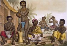 Natives of the Muchicongo Tribe, Near Luanda, Congo, Vol II, c1820-30. Creator: Italian School (19th Century)