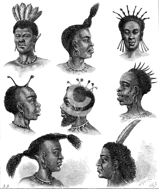 Natives of Ugogo, East Central Africa, 1874. Creator: William Hollidge.
