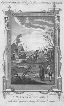 Natives of Holland. With their diversions during the Winter Season. Golfing. c1782. Creator: Roberts