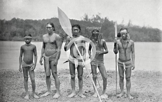 Natives of South Pagai Island, Nassau Group, off Sumatra, 1902. Artist: Cecil Boden Kloss.