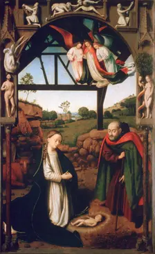 Nativity 1452. Artist: Petrus Christus