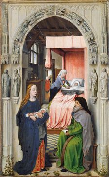 Nativity and Naming of St John the Baptist, c1510. Creator: Dutch Master