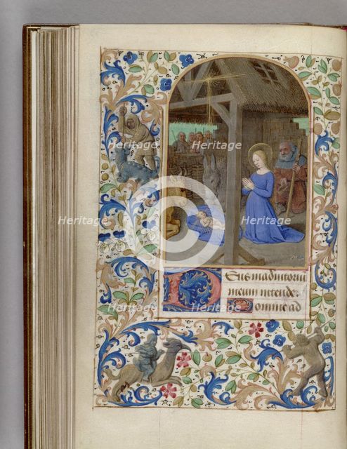 Nativity (Book of Hours), 1450-1499. Artist: Fouquet, Jean (workshop)  
