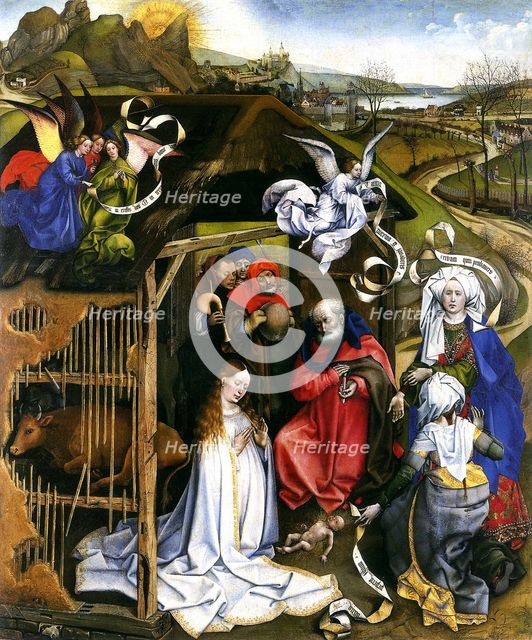 Nativity, c.1425. Artist: Campin, Robert (ca. 1375-1444)