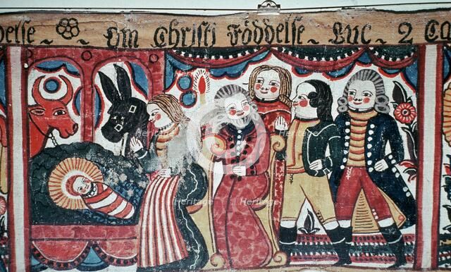 Nativity of Christ with the three magi. Artist: Andres Palsson