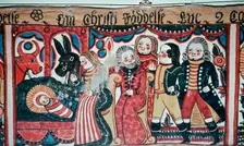 Nativity of Christ with the three magi. Artist: Andres Palsson