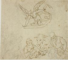 Nativity (recto); Virgin and Child, Angel (verso), 1570/1603. Creator: Filippo Bellini