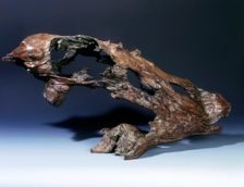 Natural wood sculpture of a flying fish, Qing dynasty, China, 18th-19th century