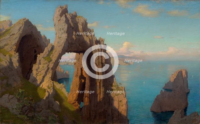 Natural Arch at Capri, 1871. Creator: William Stanley Haseltine.
