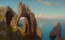 Natural Arch at Capri, 1871. Creator: William Stanley Haseltine
