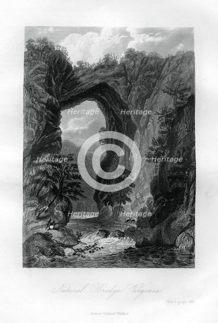 Natural Bridge, Virginia, USA, 1855. Artist: Unknown
