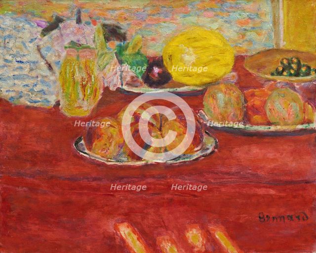 Nature morte au melon (Still life with melon), 1941. Creator: Pierre Bonnard.