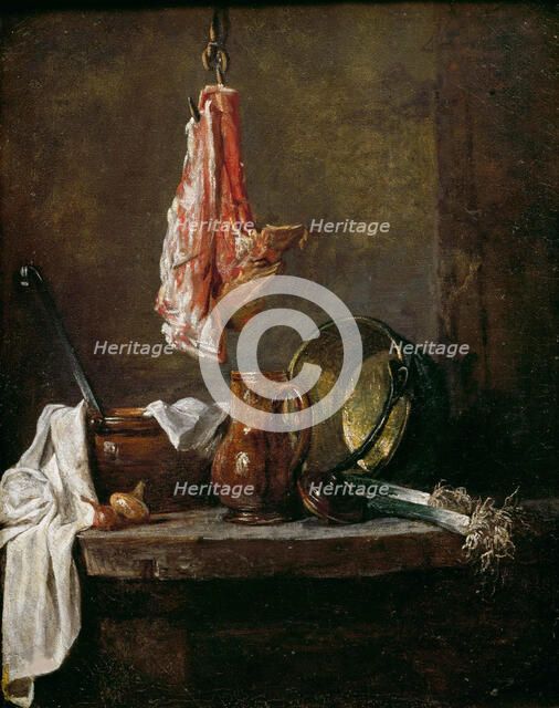 Nature morte au carré de viande, 1730. Creator: Chardin, Jean-Baptiste Siméon (1699-1779).