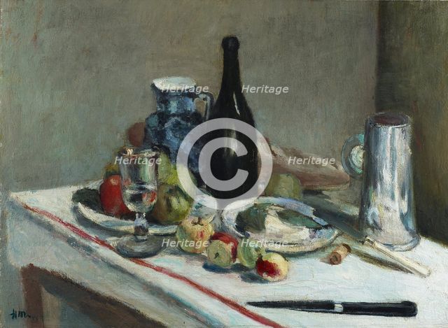 Nature morte au couteau noir (Still life with black Knife), 1896. Creator: Henri Matisse.