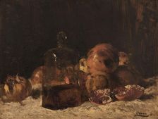Nature morte au flacon et aux grenades, between 1860 and 1865. Creator: Felix Francois Georges Philibert Ziem