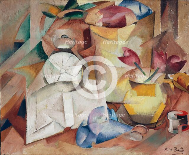 Nature morte au réveil-matin, 1913. Creator: Bailly, Alice (1872-1938).