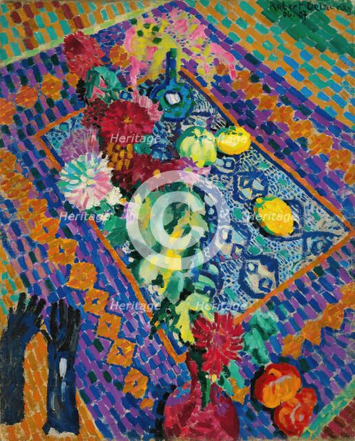 Nature morte aux gants, 1906-1907. Creator: Delaunay, Robert (1885-1941).