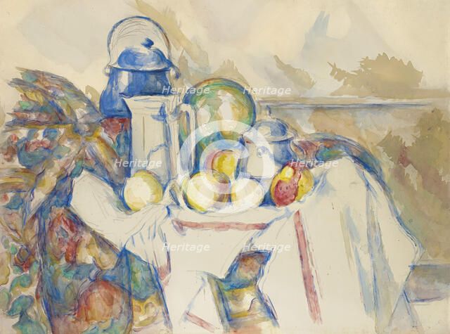 Nature morte avec pot au lait, melon et sucrier , 1900-1906. Creator: Cézanne, Paul (1839-1906).