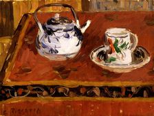 Nature morte, tasse et théière, 1899. Creator: Pissarro, Camille (1830-1903)