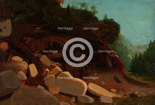 Nature Study with Rocks, 1846. Creator: Herman August Cappelen.